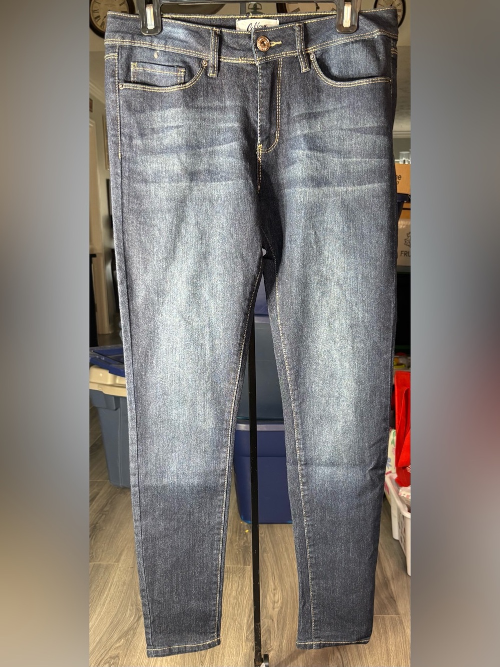 California Vintage Dark Wash Slim Skinny Jeans - Blue Denim Size 9 EPC